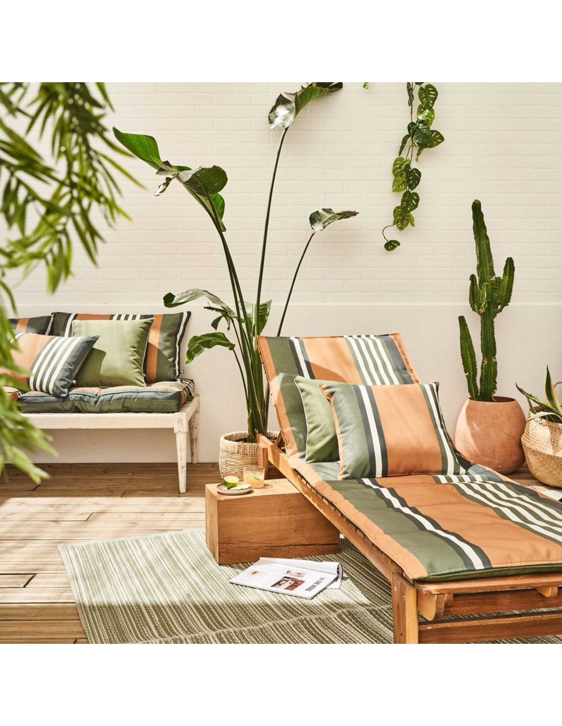 Coussin Oleron oil green