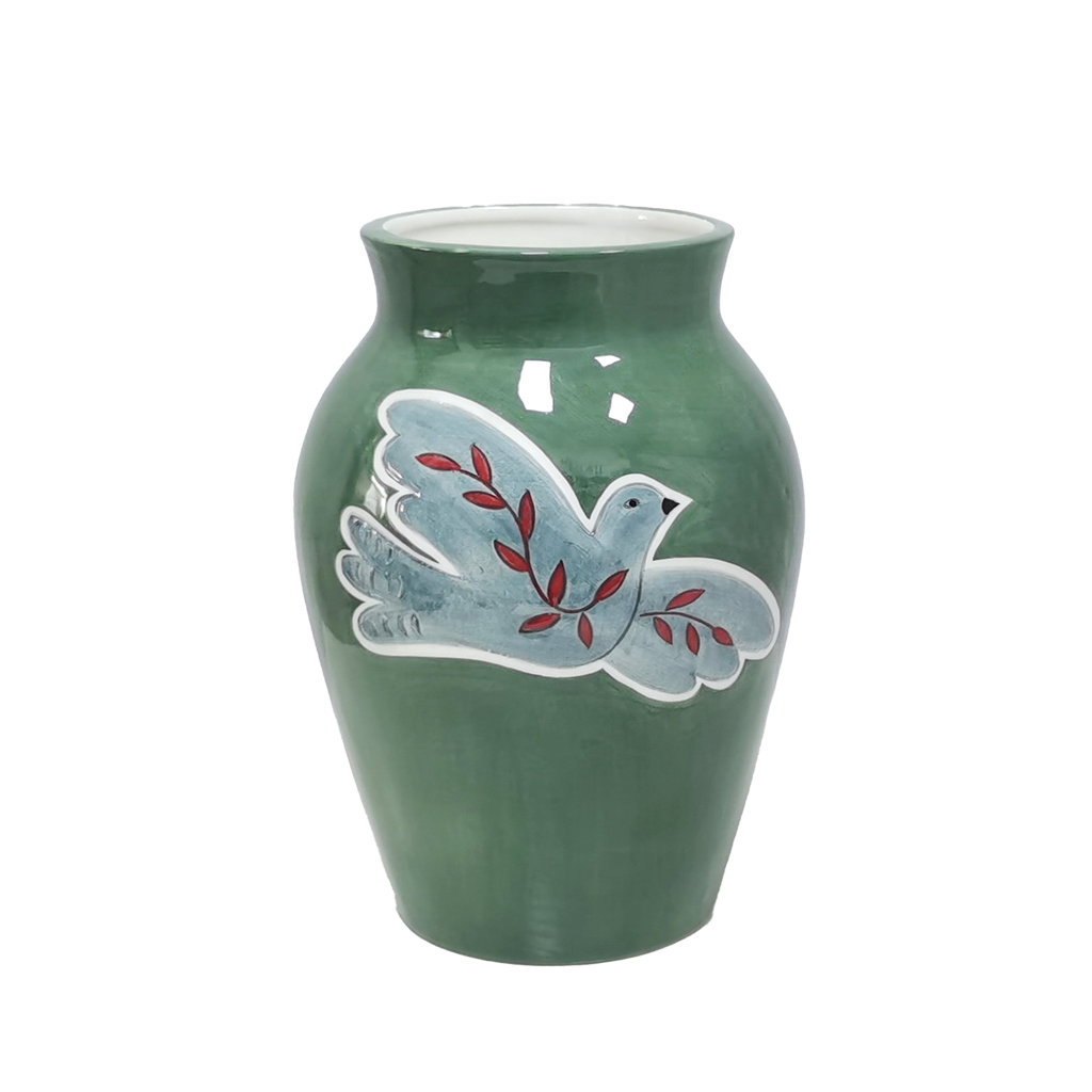 Vase colombe bleu
