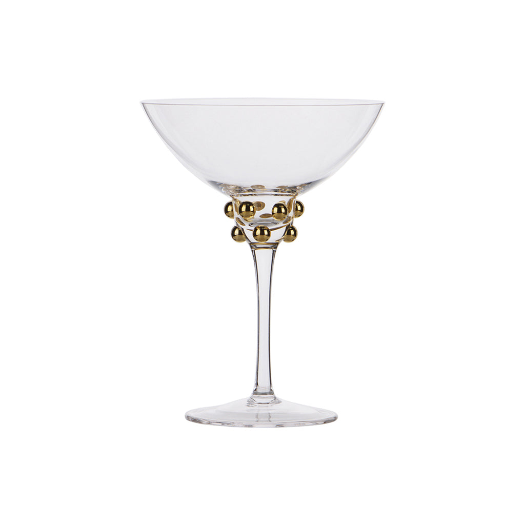 Verre coupe Perlé doré