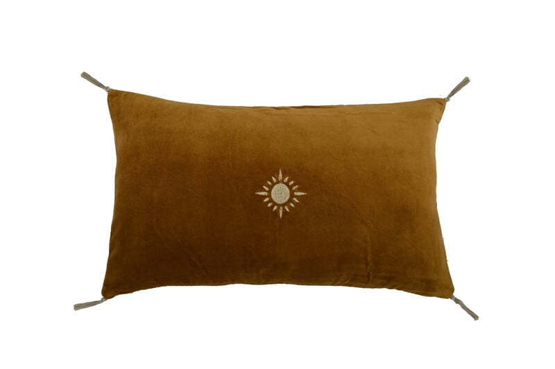 HOUSSE COUSSIN - 30X50 - VELOURS SOLEIL - OR