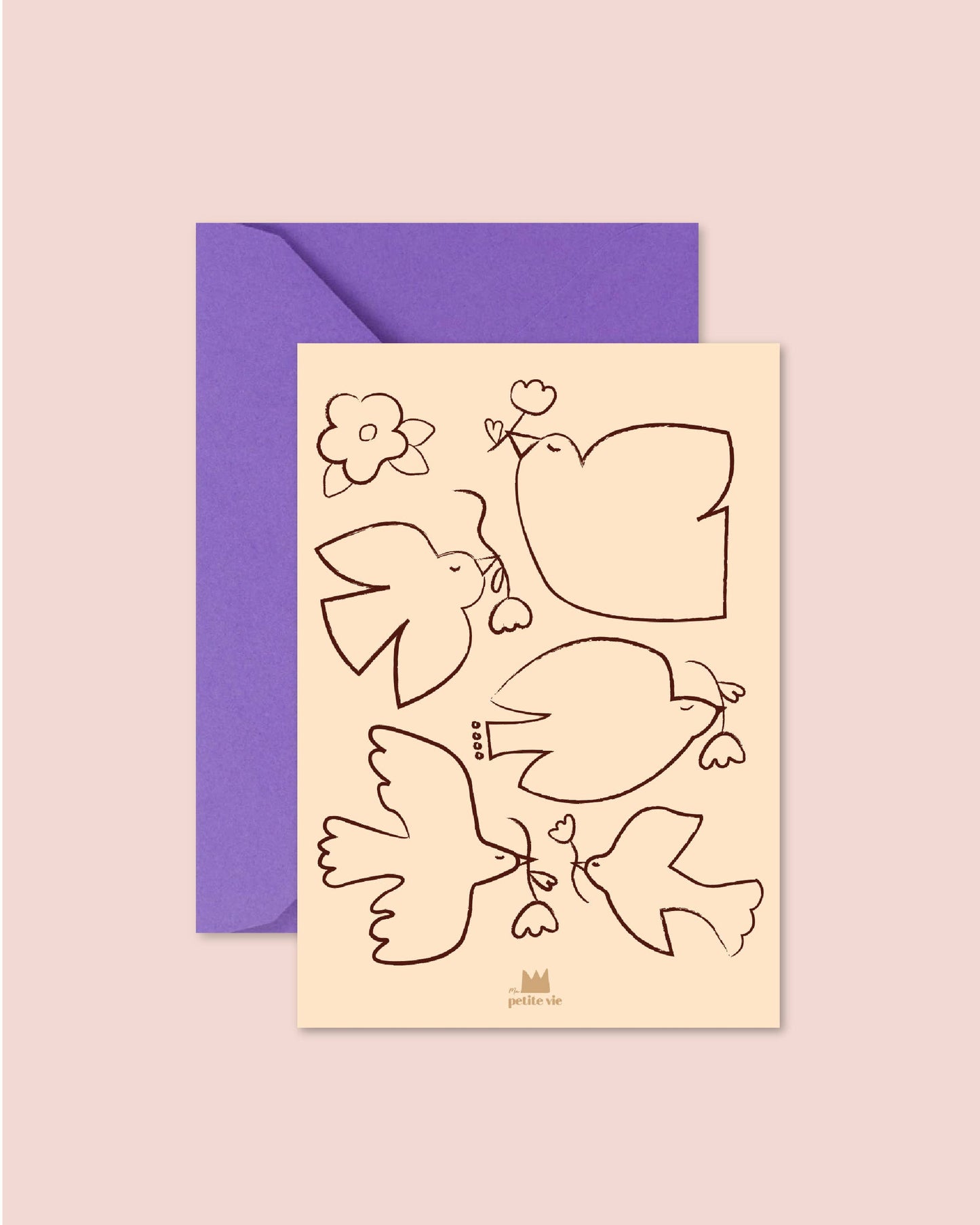 Carte "Amour" : Envolée poétique (avec enveloppe)