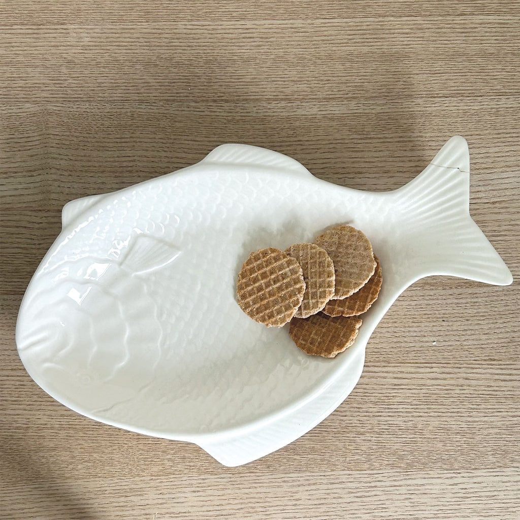 Coupelle poisson blanc cassé