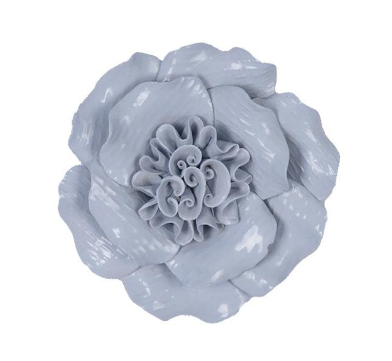 Fleur céramique bleu clair