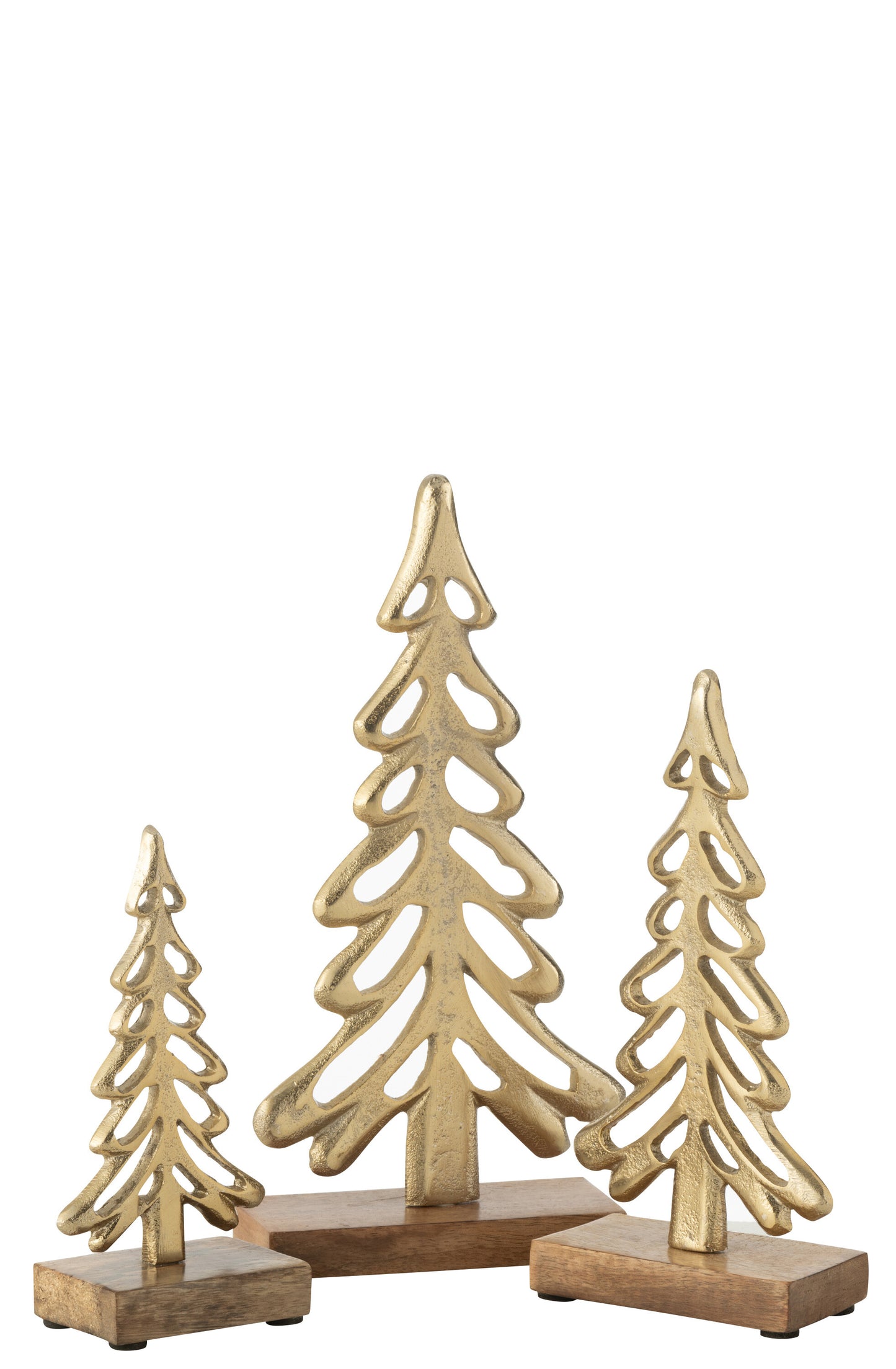 Arbre de Noel bois et or gm