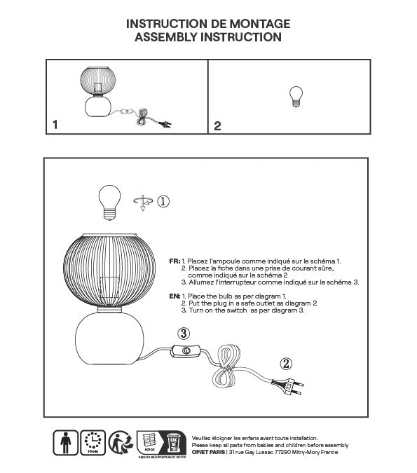 Lampe Adonis blanche