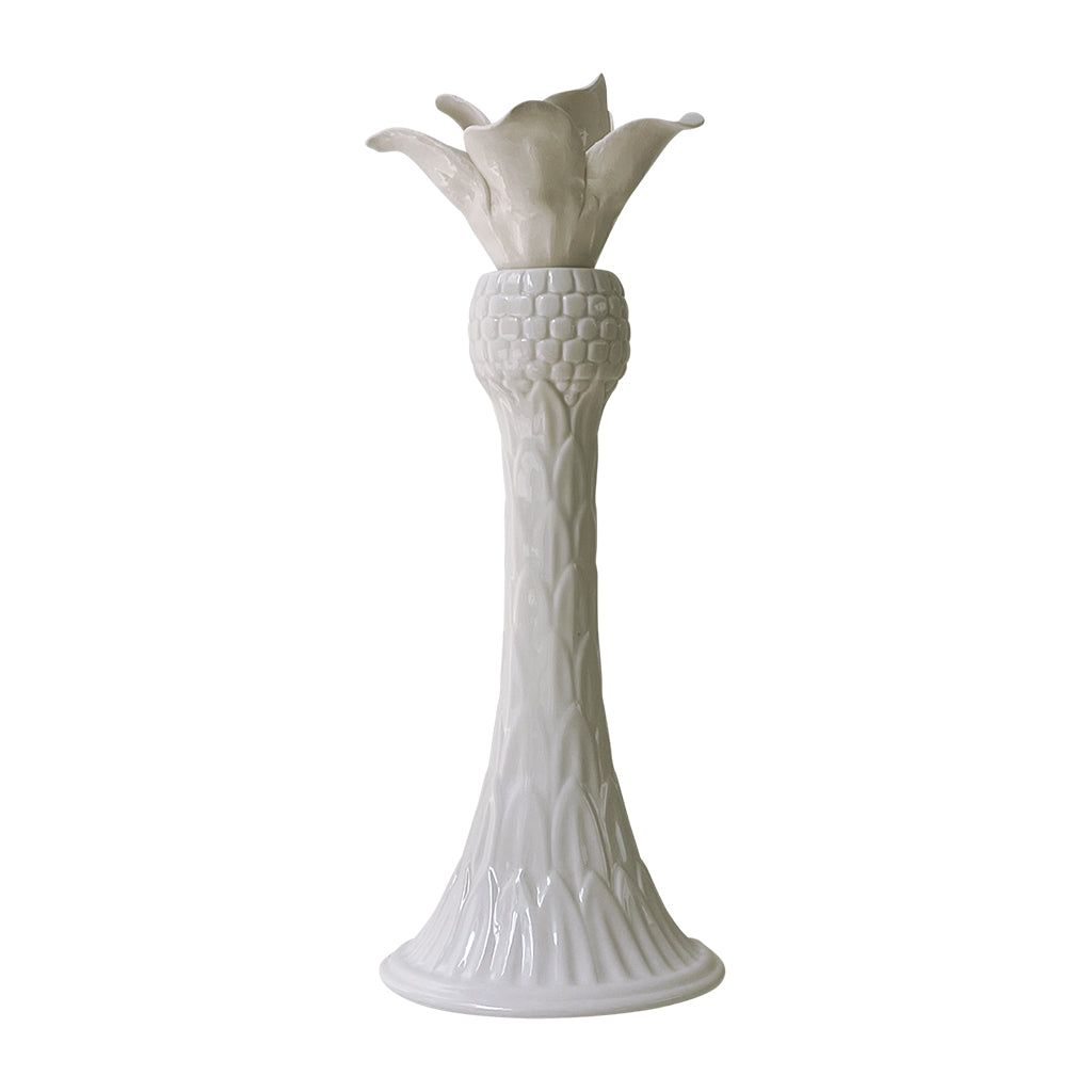 Bougeoir palmier gm blanc