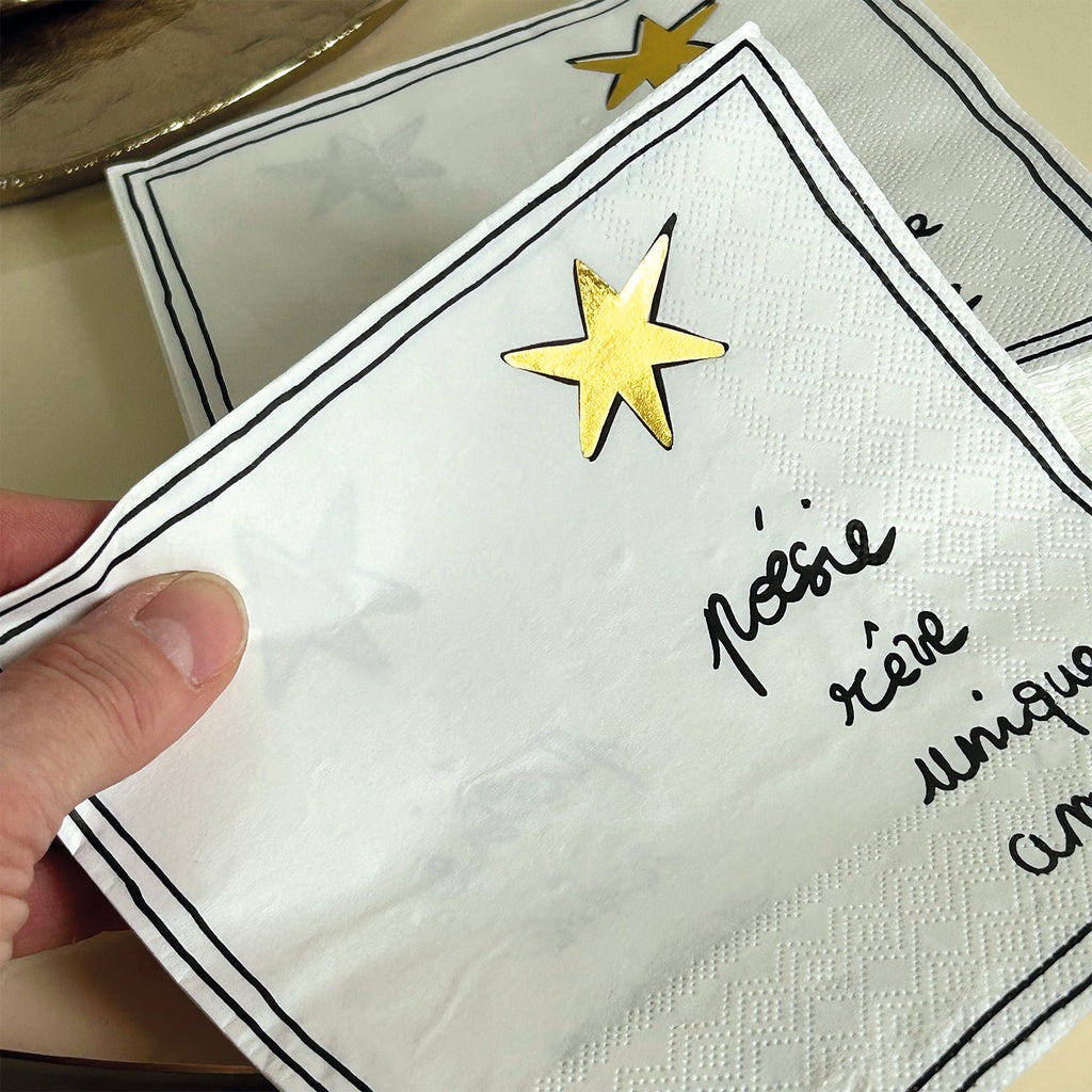serviette papier poésie x20