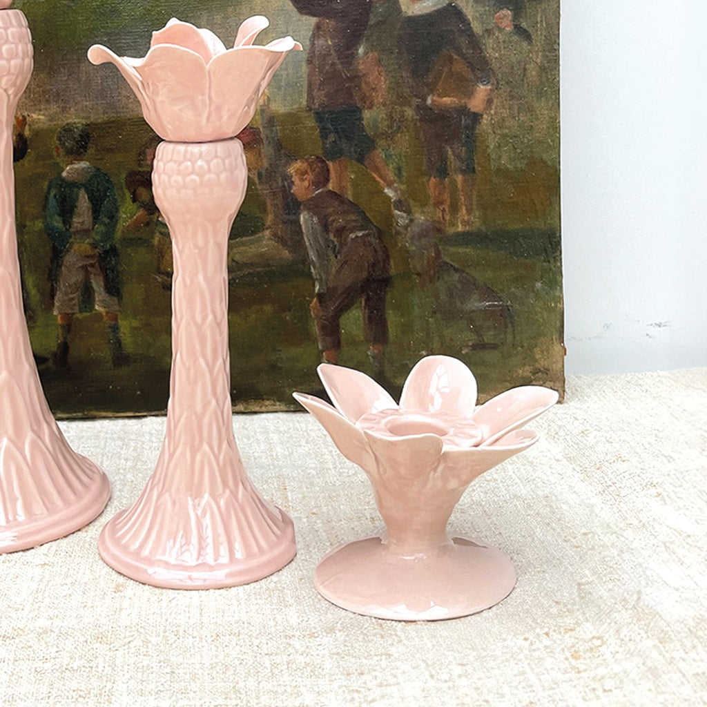 Bougeoir palmier pm rose