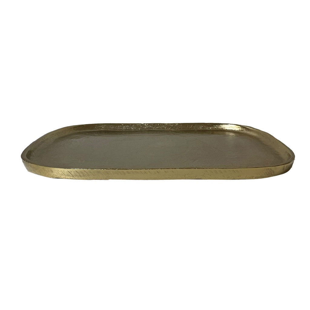 Plateau Juliette rectangle arrondi gm doré
