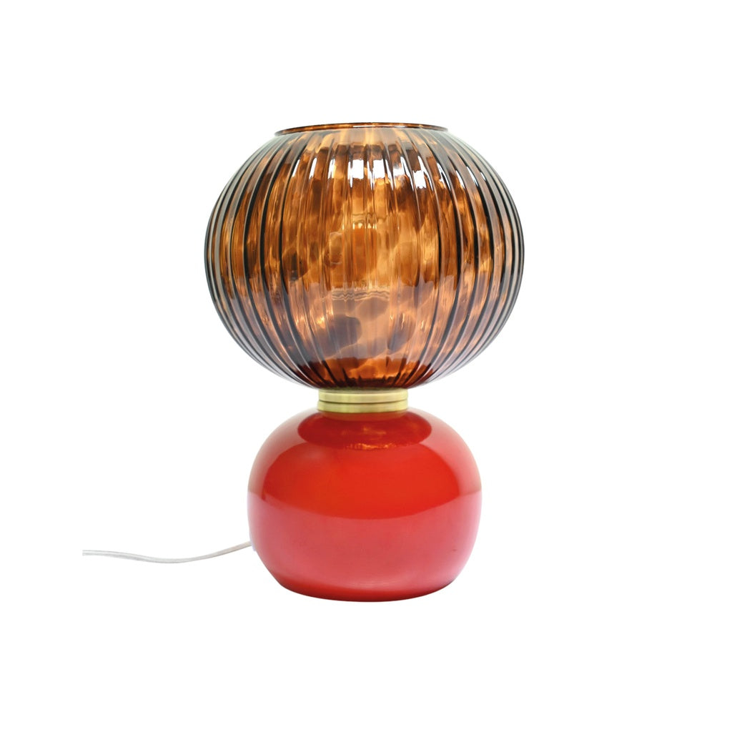 Lampe Adonis leopard et rouge