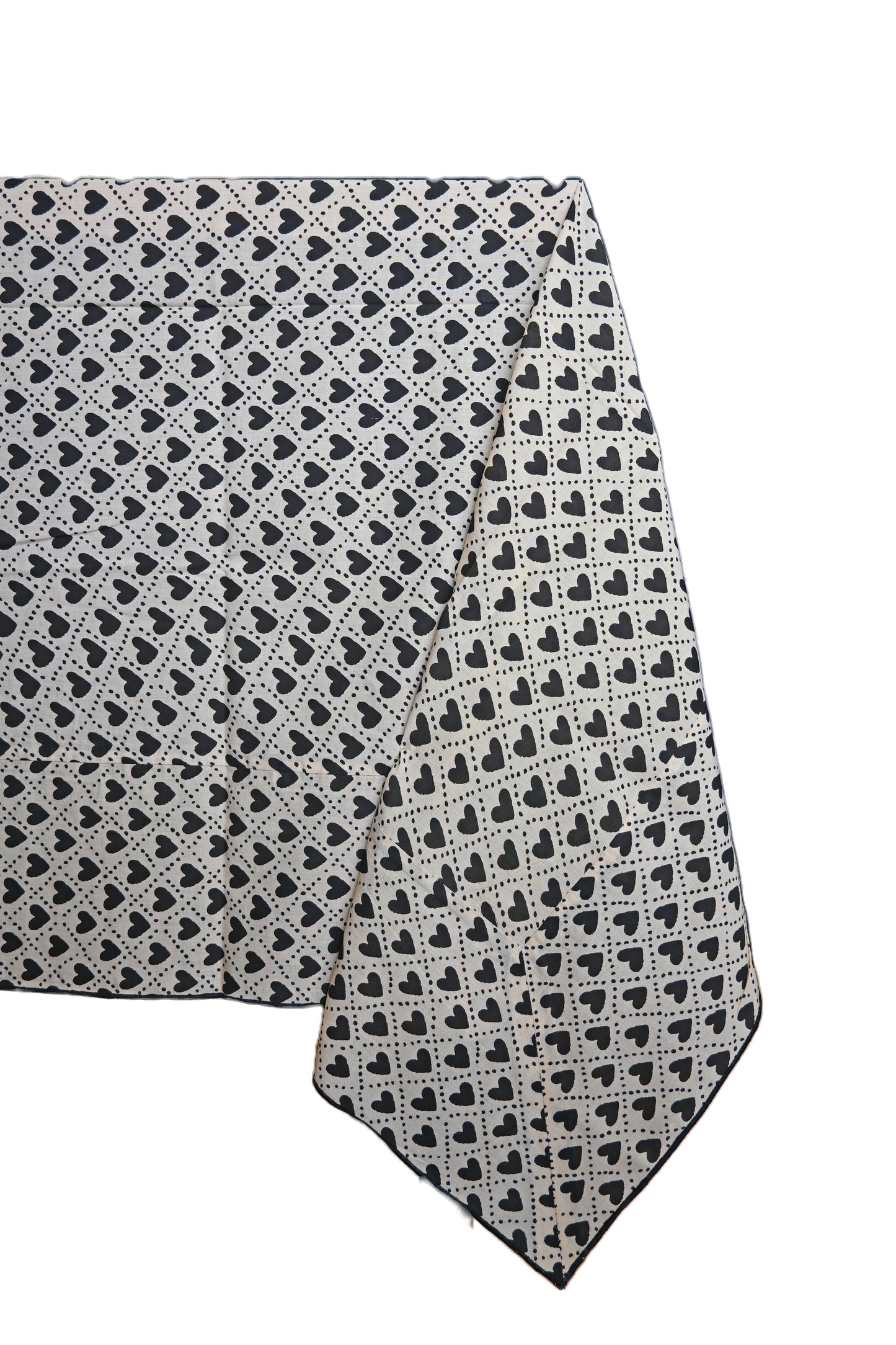 NAPPE - 170X250 - LES COEURS - CARBONE