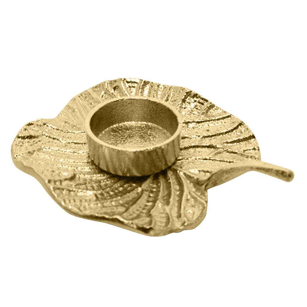 Bougeoir chauffe plat nenuphar doré