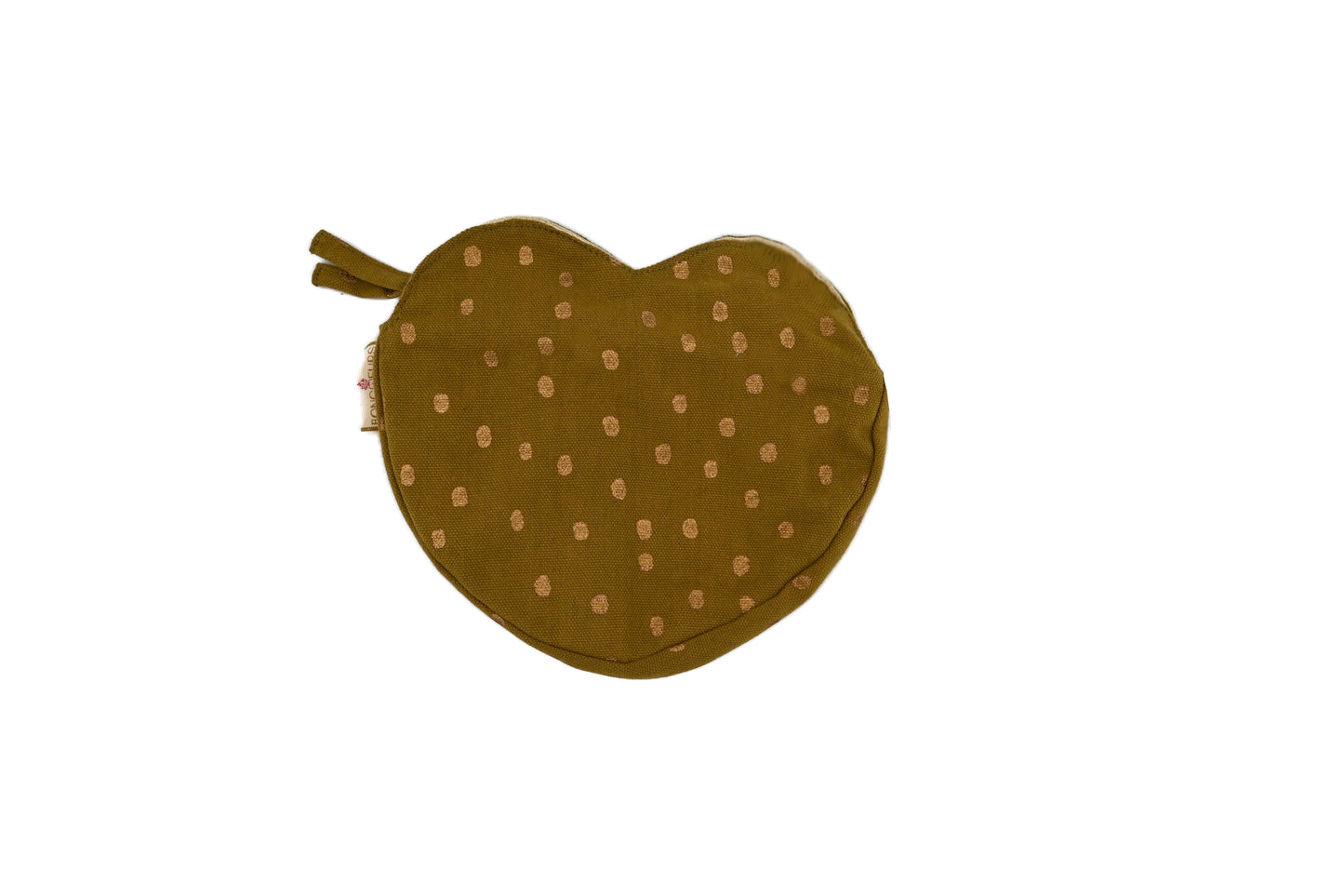 POCHETTE COEUR - DOTS - VIEIL OR