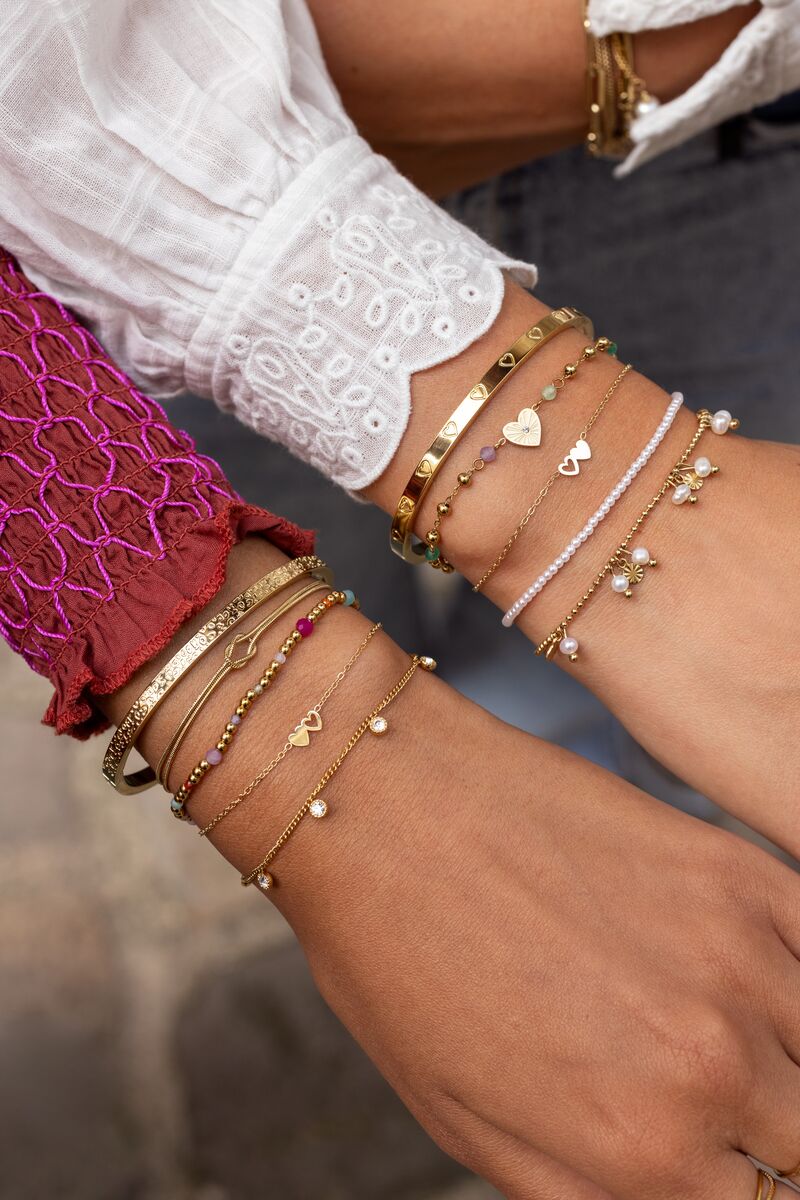 Set de 2 bracelets à 2 coeurs
