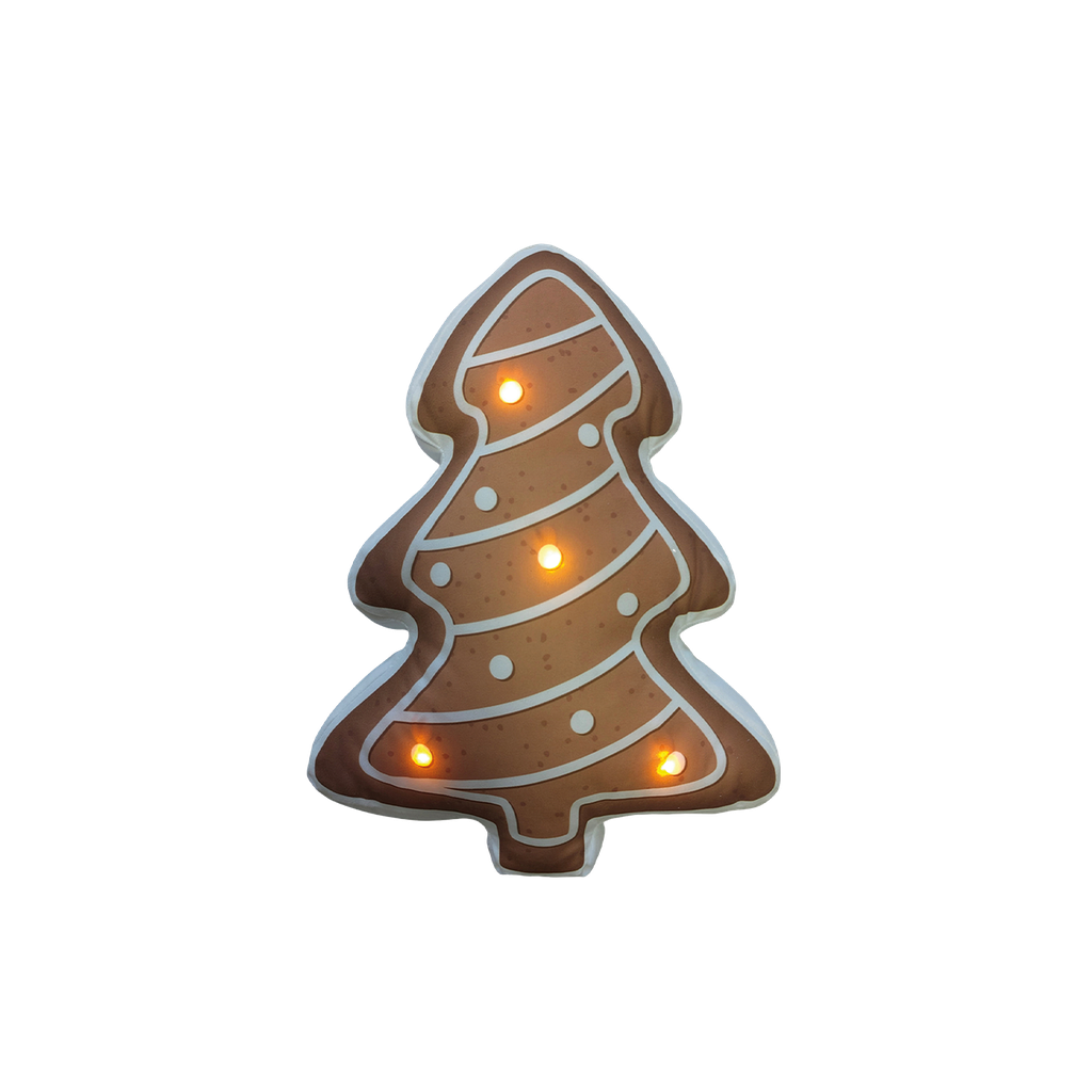 Coussin led sapin marron