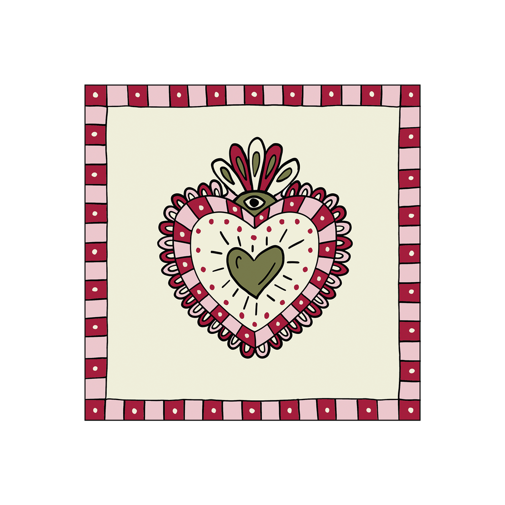 Serviette papier ex-voto rose x20