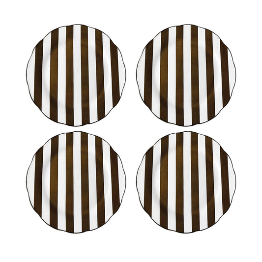 Set de 4 assiettes dessert trattoria brun