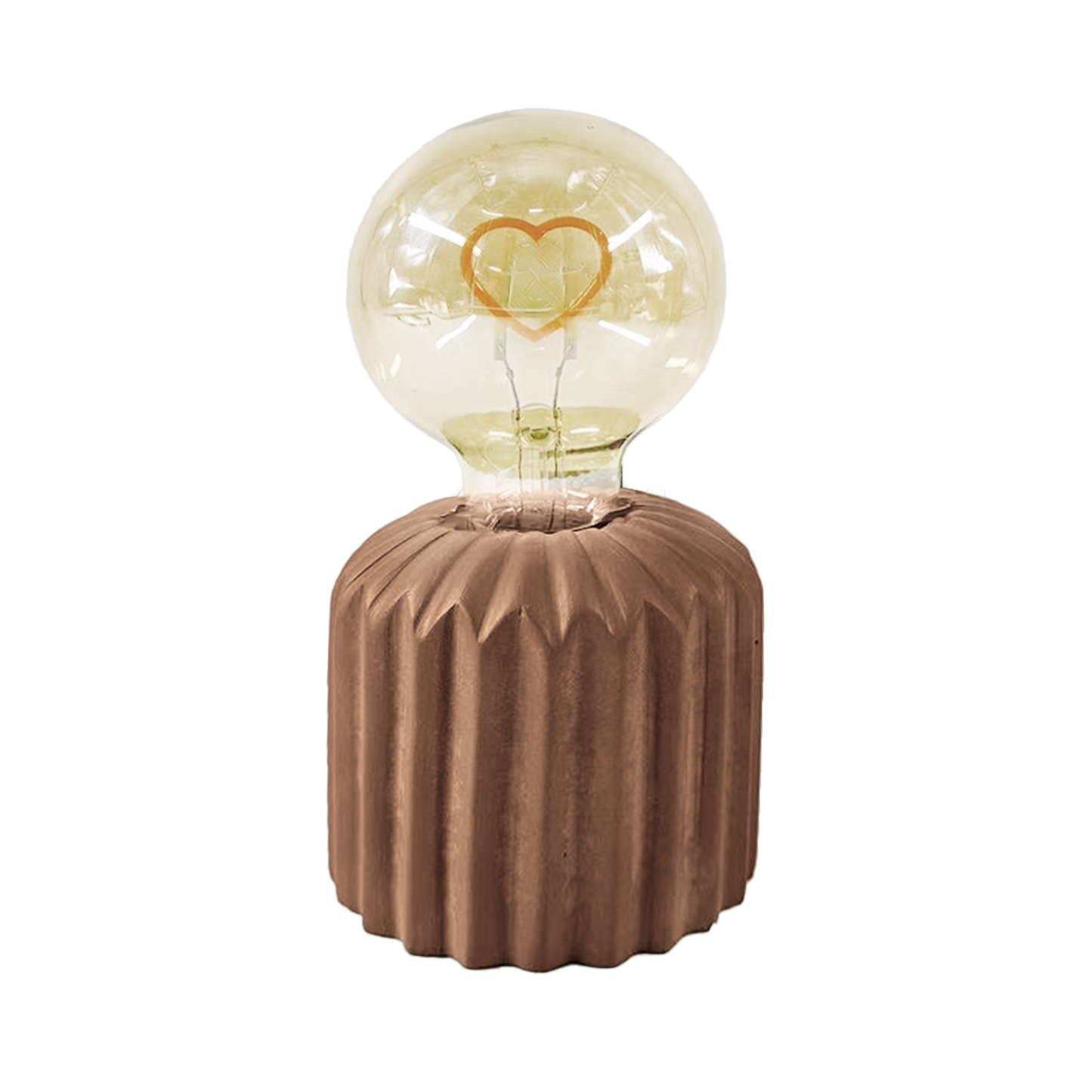 Déco LED mini marron cœur à piles