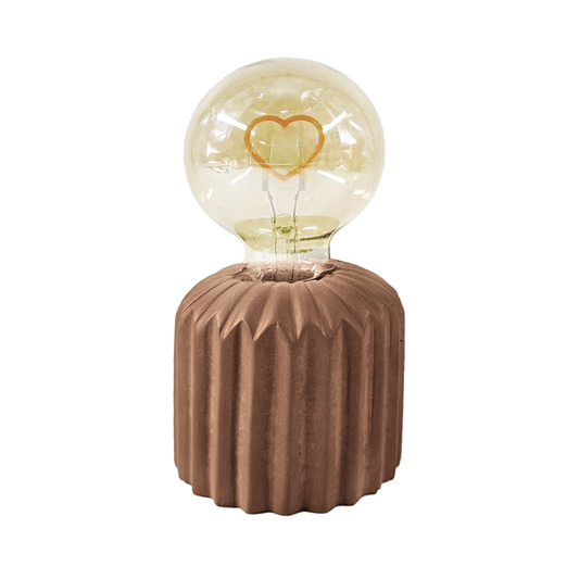 Déco LED mini marron cœur à piles