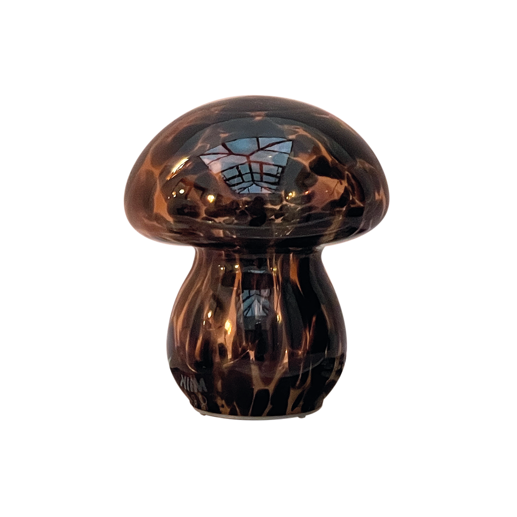Déco LED champi tacheté leopard à piles