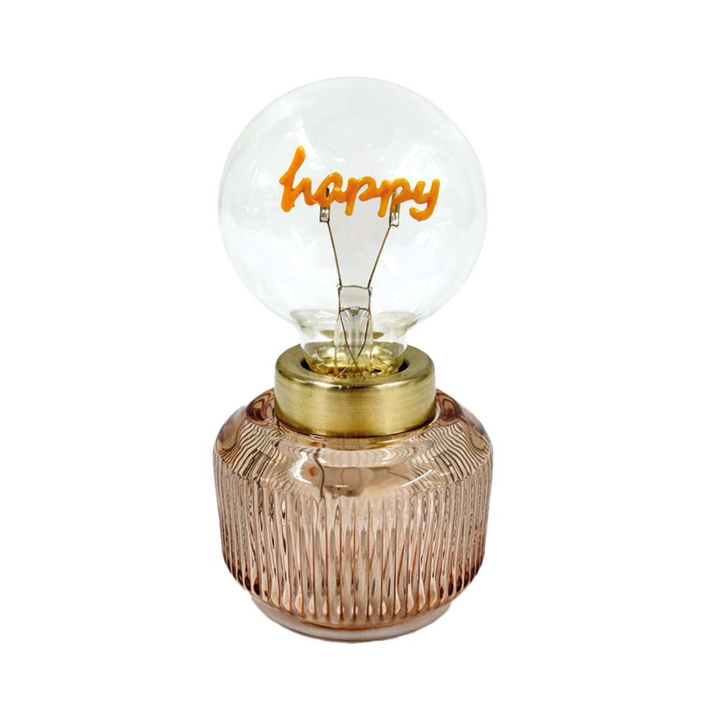 Déco LED Vaness beige happy à piles