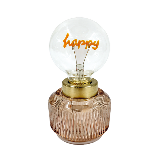 Déco LED Vaness beige happy à piles