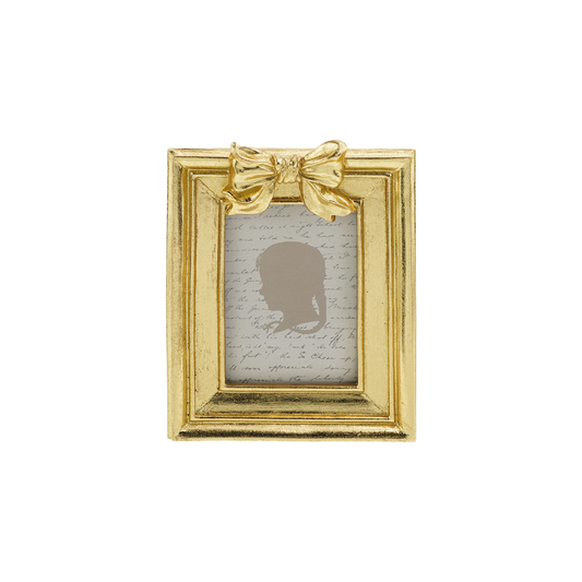 Cadre miniature rectangle nœud doré à accrocher