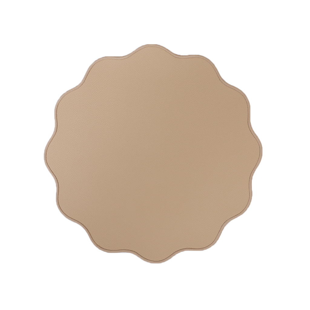 Set de table rond Juliette sable bordure sable