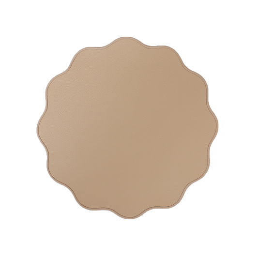 Set de table rond Juliette sable bordure sable