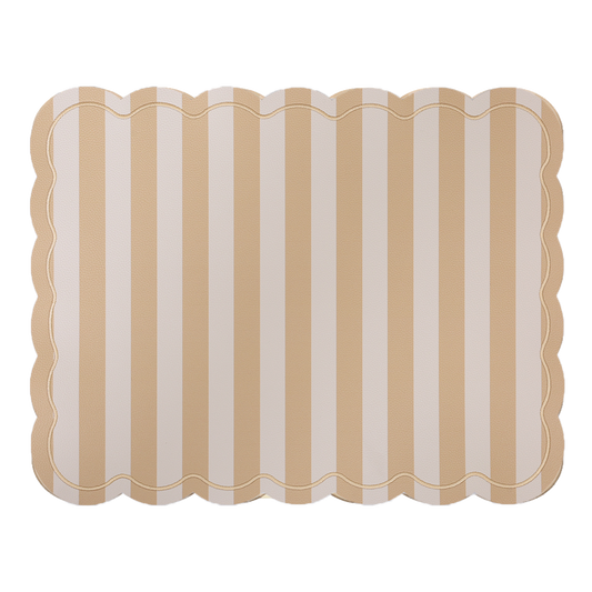 Set de table rectangle Roméo rayure beige