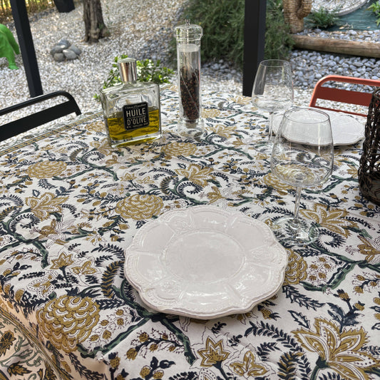 Nappe blockprint Déjeuner sur le Bosphore
