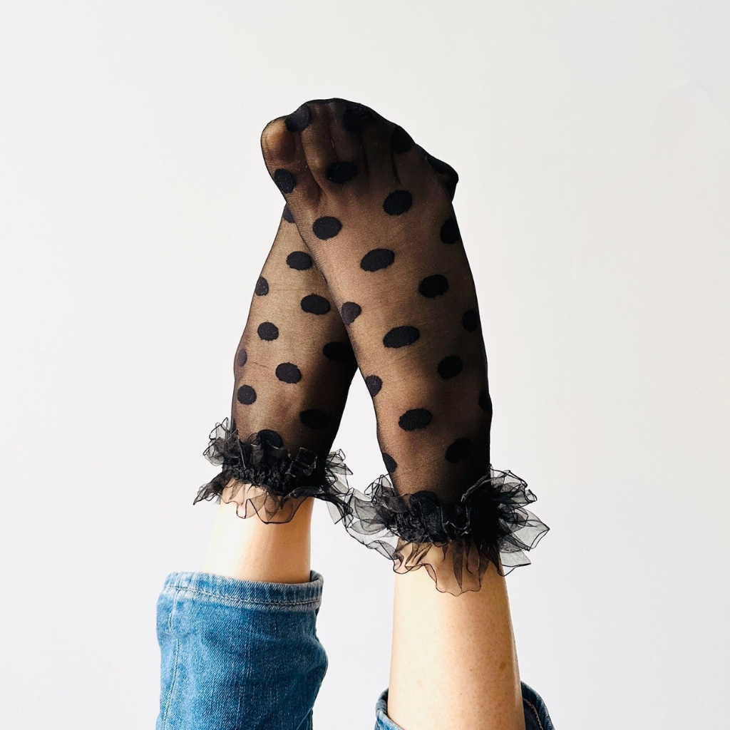 Serena chaussettes à pois - socquettes