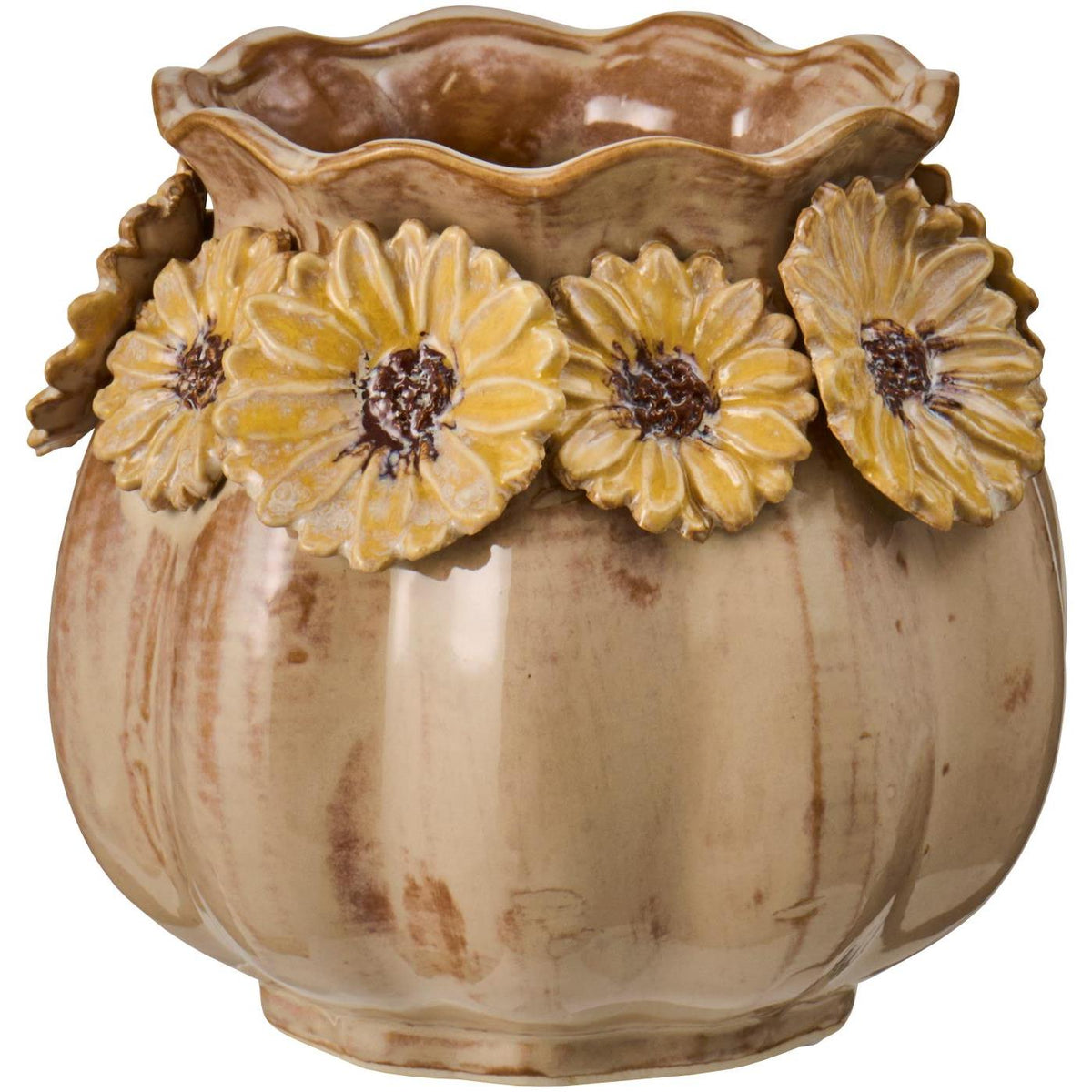 Vase vitré Tournesol ouverture Ø:8 cm