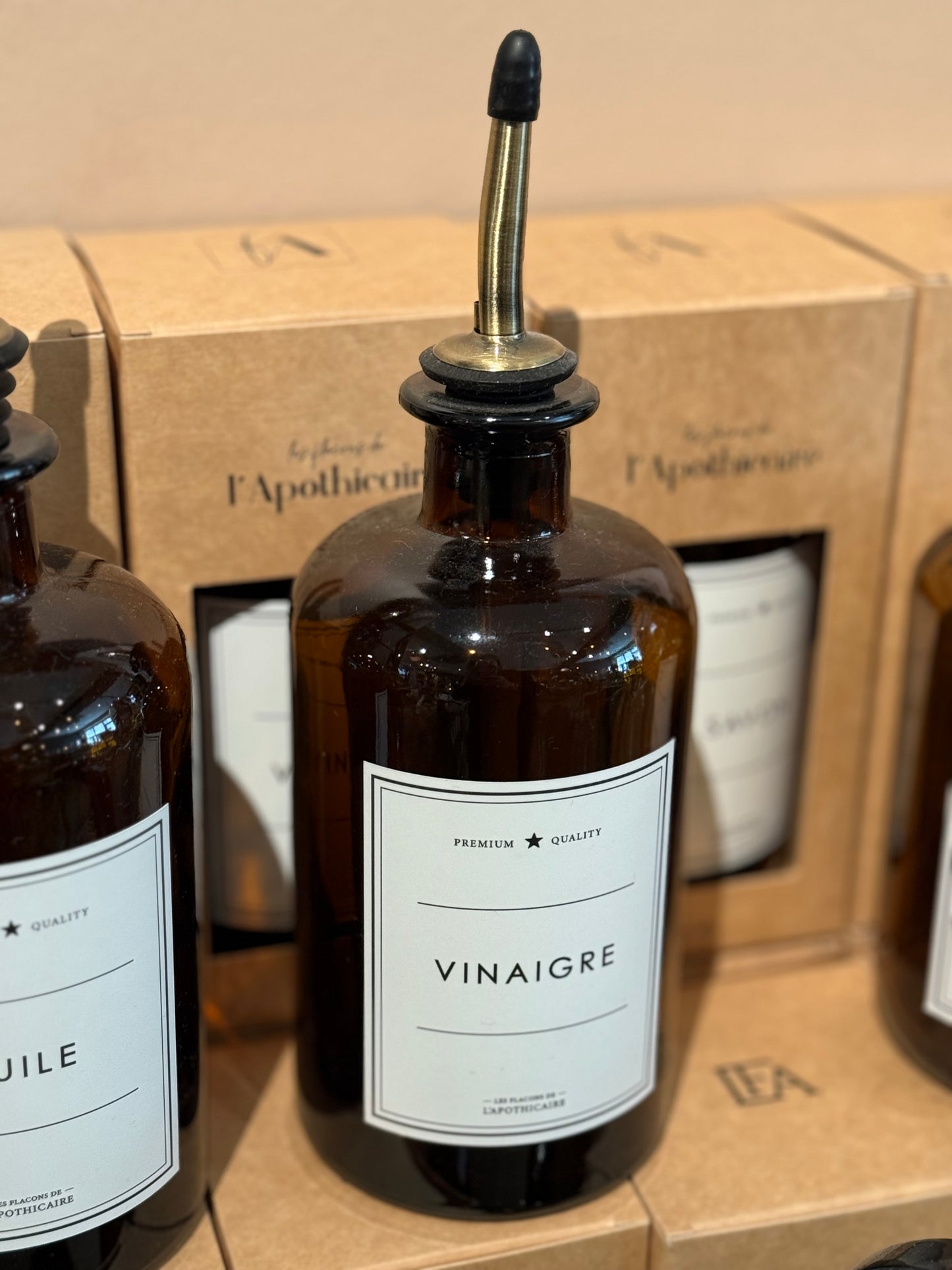 Bouteille vignaigre Ambre