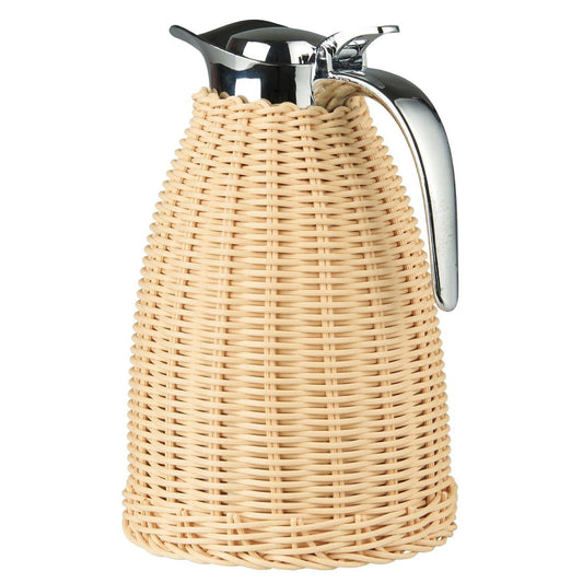 Thermos tresse en poly rotin naturel