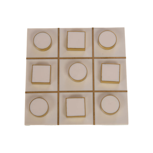 TIC TAC TOE RESINE BLANC
