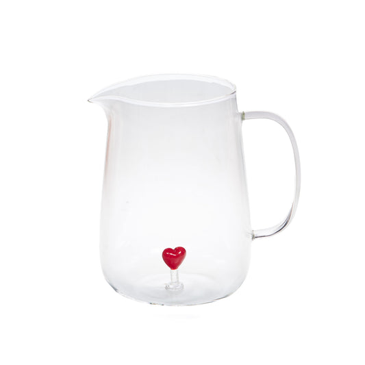 Pichet verre coeur