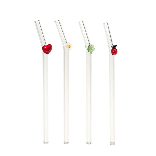 4 pailles verre chance