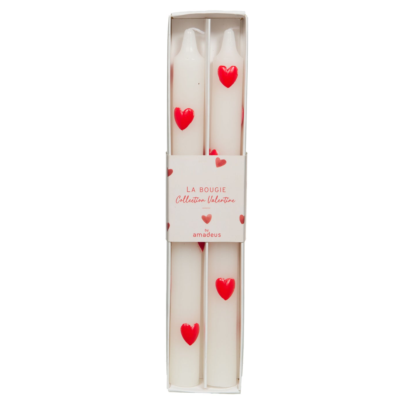 Coffret 2 chandelles coeur
