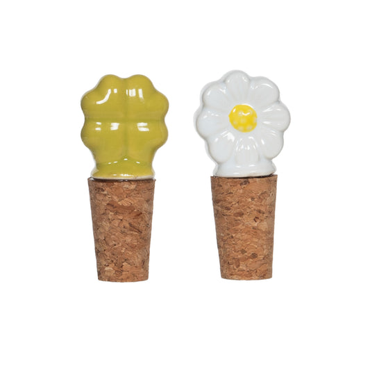 Coffret 2 bouchons trèfle/fleurs