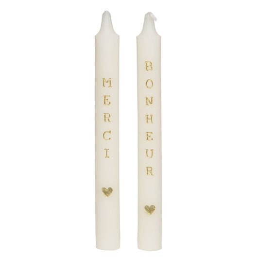 2 chandelles merci coeur