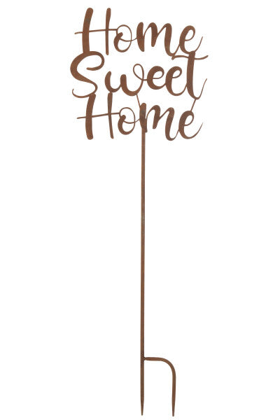 Decoration Jardin Home Sweet Home Metal Rouille