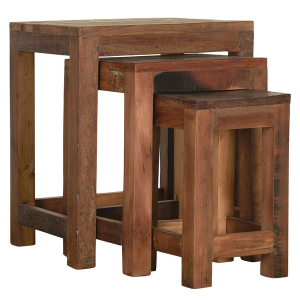 Lot de 3 tabourets bois UNIQUE