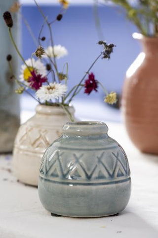 Vase céramique bleu clair
