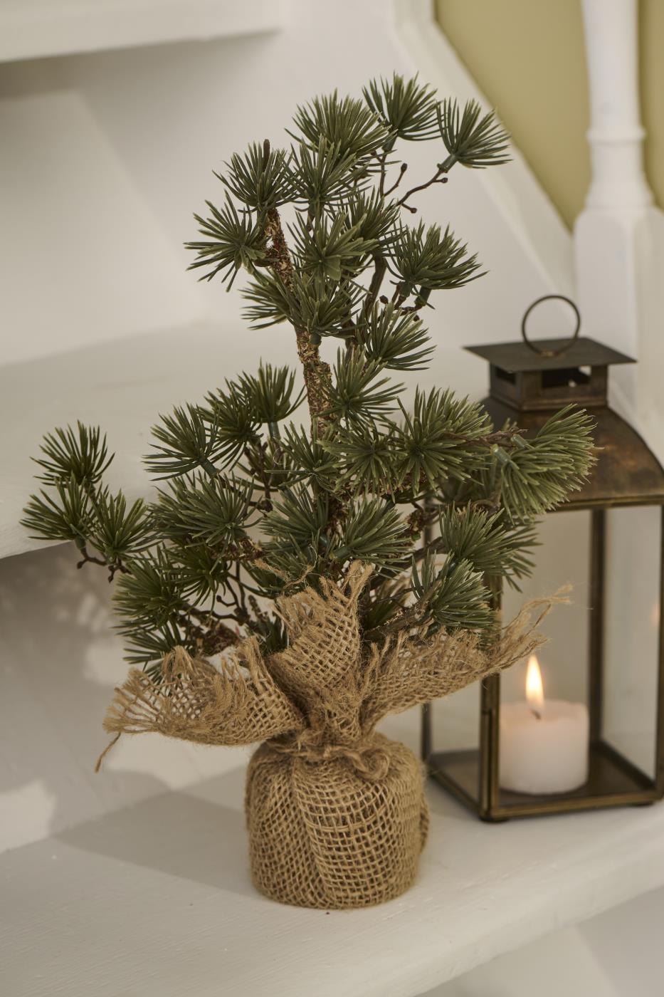 Cèdre artificiel avec support en jute