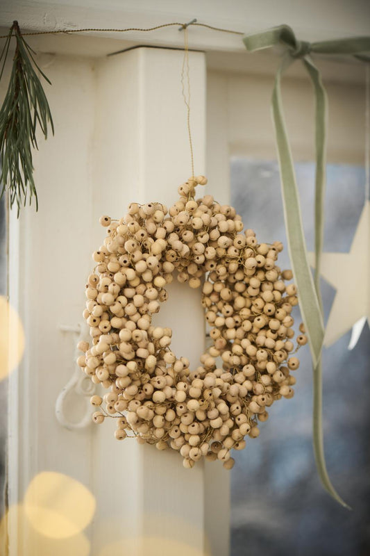 Couronne pm perle de bois