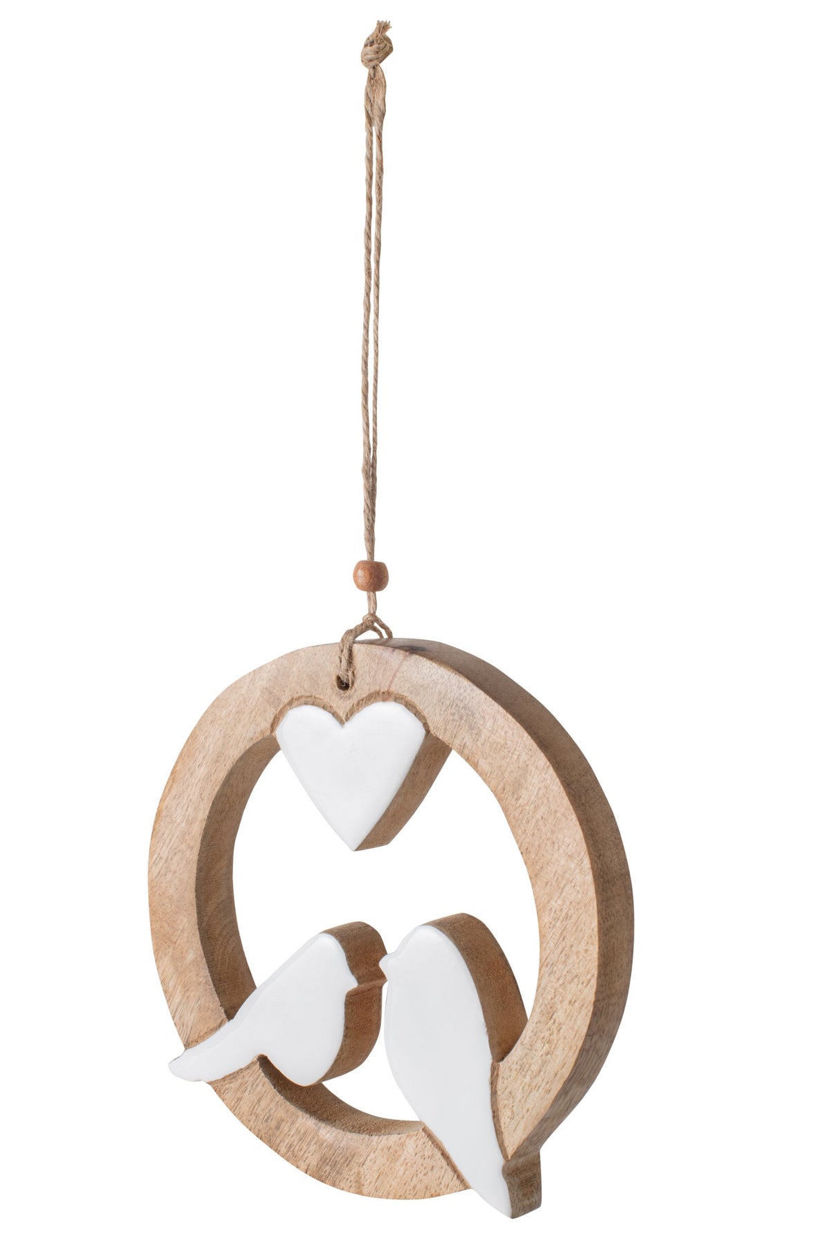 Suspension en bois oiseau
