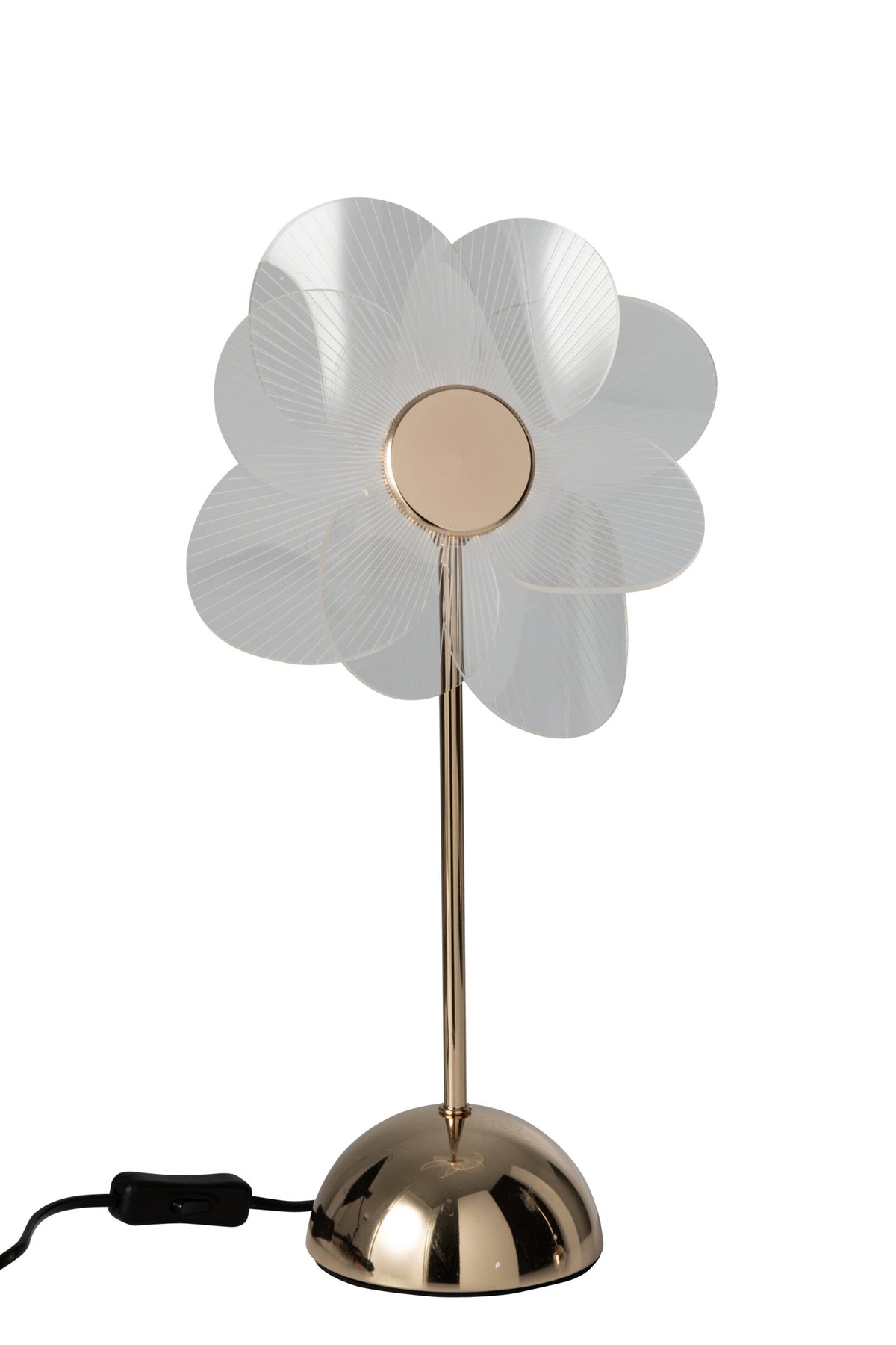 Lampe De Table Fleur Matel Doré S