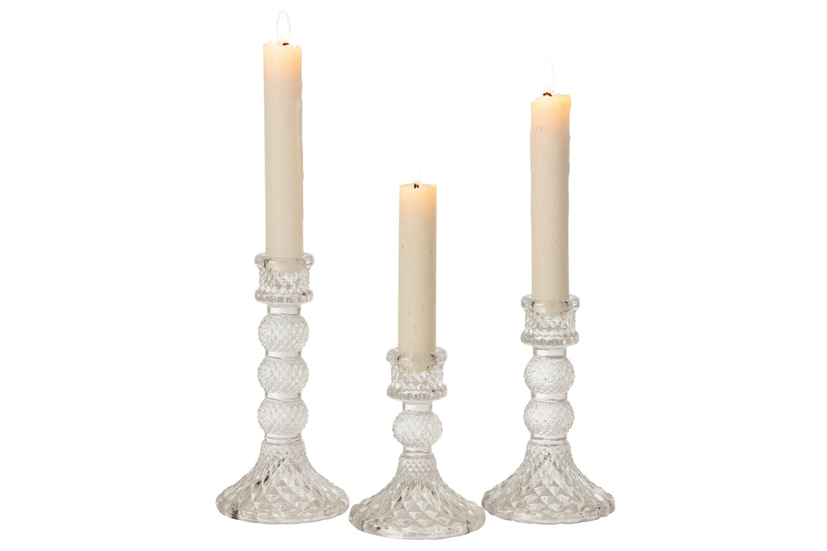 Set de 3 chandeliers transparent