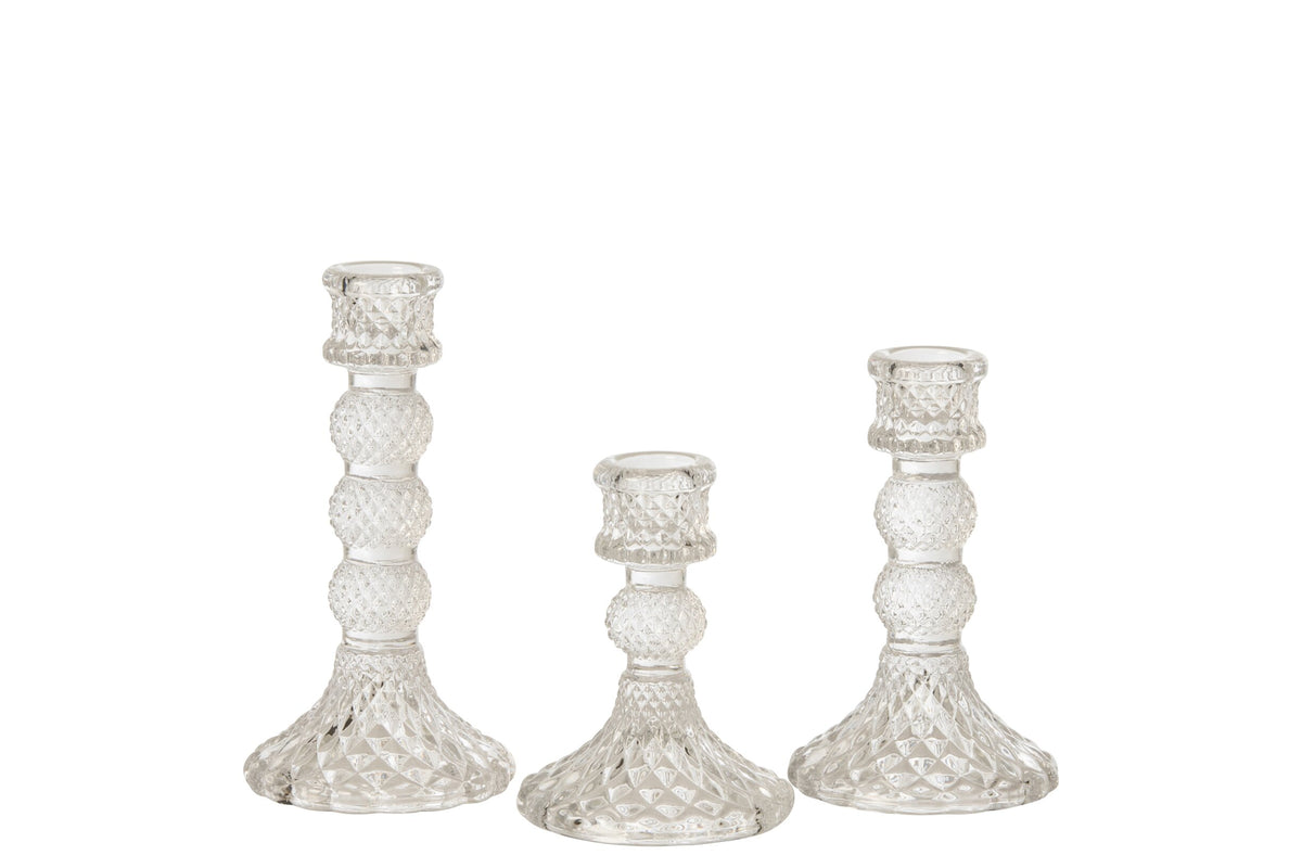 Set de 3 chandeliers transparent